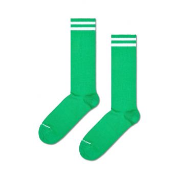 Happy Socks sosete Solid Sneaker Thin Crew culoarea verde