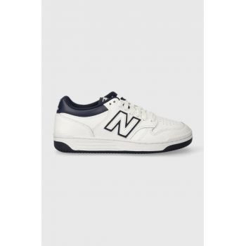 New Balance sneakers BB480LWN culoarea alb