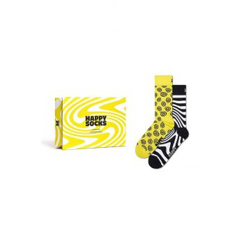 Happy Socks sosete Gift Box Zig Zag 2-pack