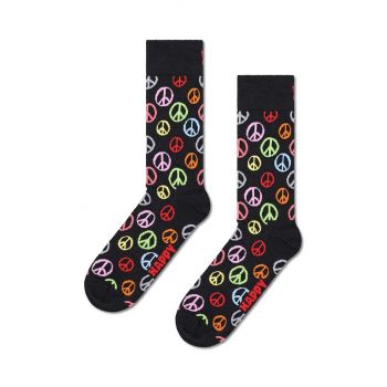 Happy Socks sosete Peace culoarea negru
