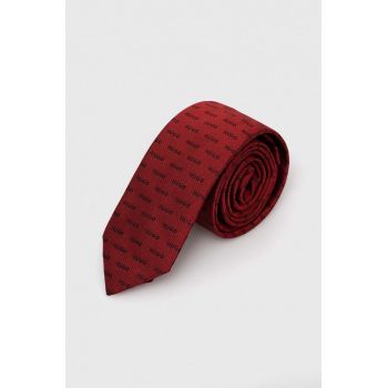 HUGO cravată de mătase culoarea roșu 50494277