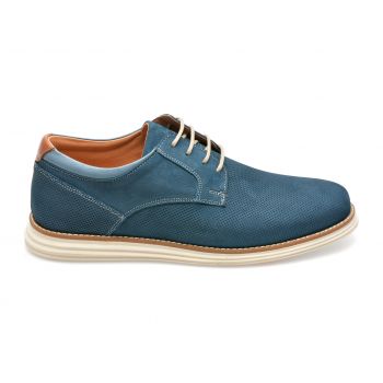 Pantofi OTTER albastri, A36, din nabuc de firma originali