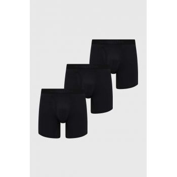 Abercrombie & Fitch boxeri 3-pack barbati, culoarea negru