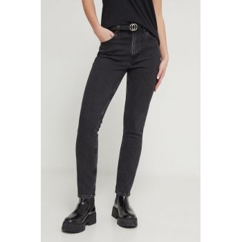 Abercrombie & Fitch jeansi femei, culoarea negru