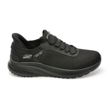 Pantofi sport SKECHERS negri, BOBS SQUAD CHAOS, din material textil de firma originali