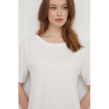Geox tricou din bumbac W4510A-T3091 W T-SHIRT femei, culoarea alb