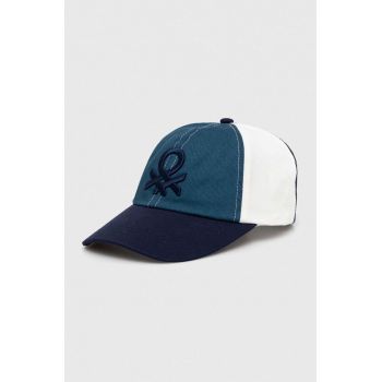 United Colors of Benetton șapcă de baseball din bumbac culoarea albastru marin, modelator