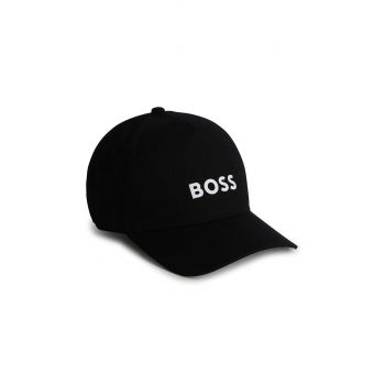 BOSS șapcă din bumbac pentru copii culoarea negru, cu imprimeu