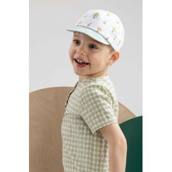 Jamiks șapcă din bumbac pentru copii NAPIER culoarea verde, modelator