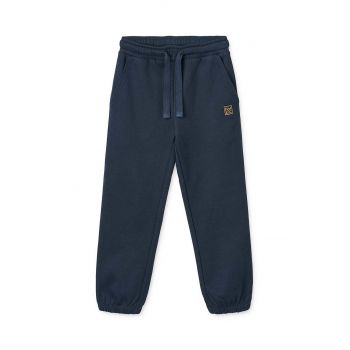 Liewood pantaloni de trening din bumbac pentru copii culoarea bej, neted