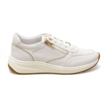 Pantofi GEOX albi, D45MXE, din piele naturala