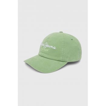 Pepe Jeans șapcă din bumbac pentru copii ONI culoarea verde, cu imprimeu
