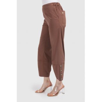Pantaloni relaxed fit crop