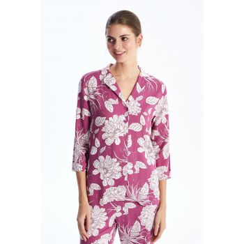 Pijama cu model floral ieftine