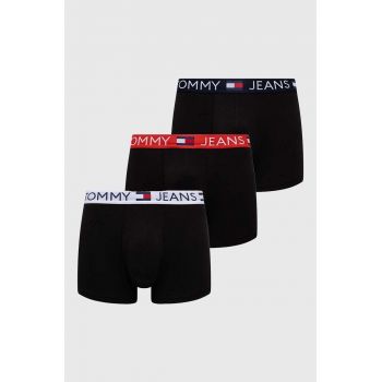 Tommy Jeans boxeri 3-pack bărbați, culoarea negru UM0UM03289
