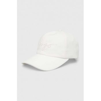 HUGO șapcă culoarea alb, cu imprimeu 50513400