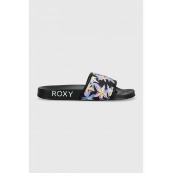 Roxy papuci Slippy femei, culoarea negru ARJL100909