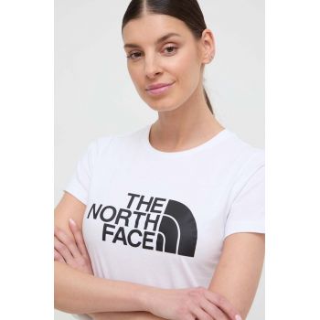 The North Face tricou din bumbac femei, culoarea alb