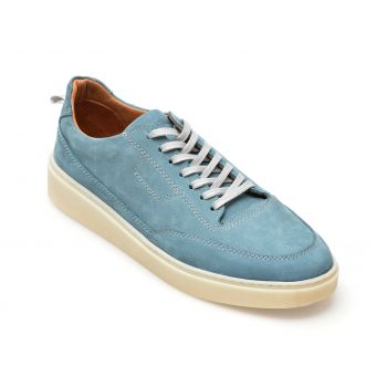 Pantofi GRYXX albastri, M7202, din nabuc de firma originali