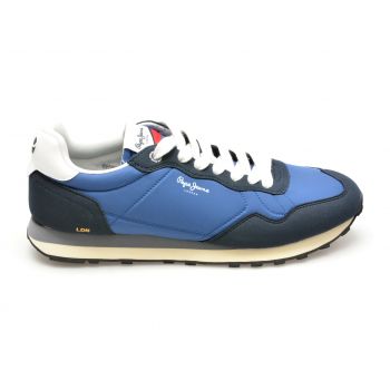 Pantofi sport PEPE JEANS bleumarin, NATCH BASIC, din material textil de firma originali