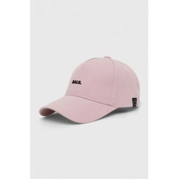 BALR șapcă de baseball din bumbac culoarea roz, cu imprimeu