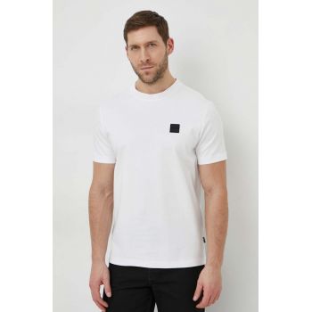 BOSS tricou bărbați, culoarea alb, cu imprimeu 50515598