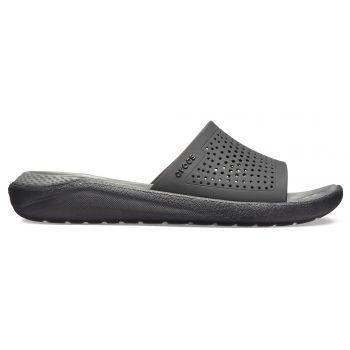 Papuci Crocs LiteRide Slide Negru - Black/Slate Grey
