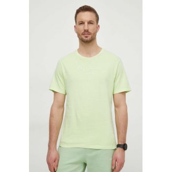 Pepe Jeans tricou din bumbac barbati, culoarea verde, cu imprimeu