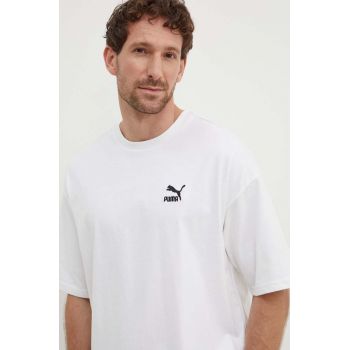 Puma tricou din bumbac BETTER CLASSICS bărbați, culoarea alb, cu imprimeu 679188