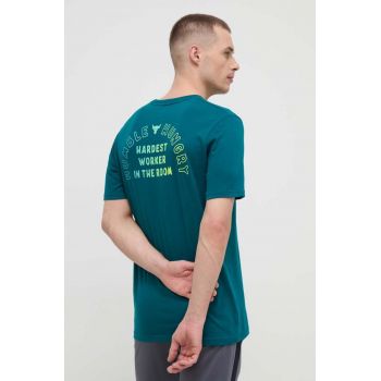 Under Armour tricou Project Rock barbati, culoarea verde, cu imprimeu