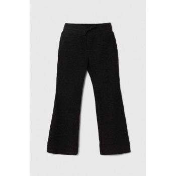 Abercrombie & Fitch pantaloni de trening pentru copii culoarea negru, melanj