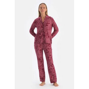 Pijama din amestec de modal cu imprimeu paisley