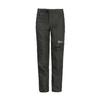Jack Wolfskin pantaloni de ploaie pentru copii ACTIVE ZIP OFF culoarea negru