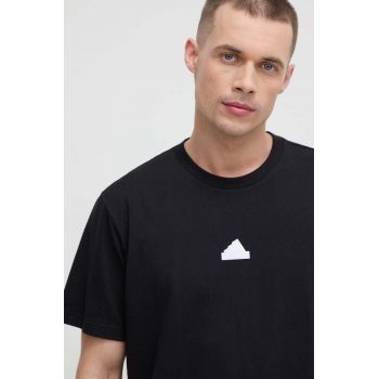 adidas tricou din bumbac bărbați, culoarea negru, cu imprimeu IR5171