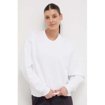 adidas bluză femei, culoarea alb, uni IW1267
