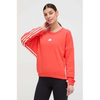 adidas bluză femei, culoarea roșu, cu model IS0901