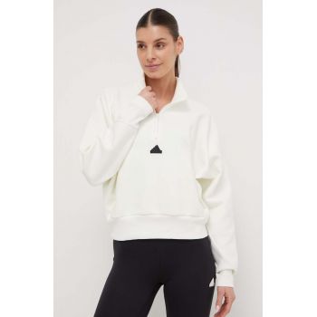adidas bluză Z.N.E femei, culoarea bej, uni IS3898