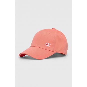 Champion șapcă de baseball din bumbac culoarea roz, uni 805974