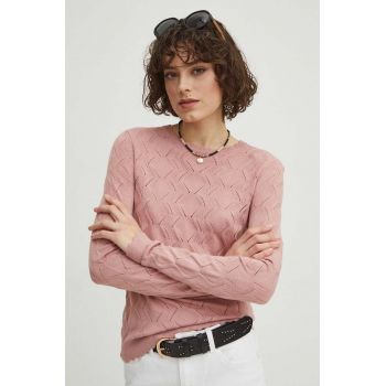 Medicine pulover femei, culoarea roz, light