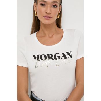 Morgan tricou femei, culoarea bej