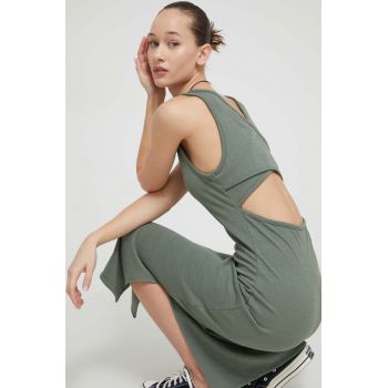 Roxy rochie culoarea verde, midi, mulată RJKD03442 ieftina