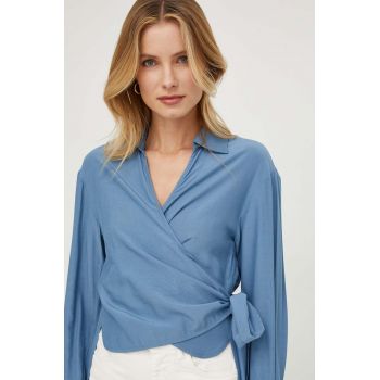 Sisley bluză femei, cu guler clasic, regular