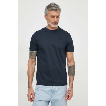 BOSS tricou bărbați, culoarea bleumarin, cu imprimeu 50515598