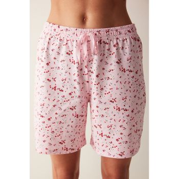 Pantaloni scurti de pijama cu imprimeu floral ieftine