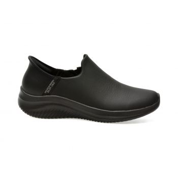Pantofi casual SKECHERS negri, ULTRA FLEX 3.0, din piele naturala