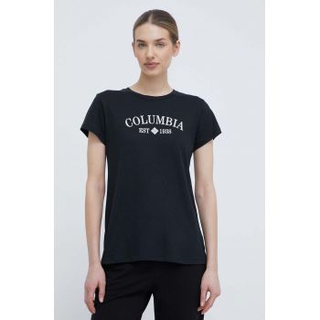 Columbia tricou Trek femei, culoarea negru 1992134