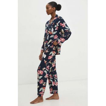 Answear Lab pijama femei, culoarea albastru marin ieftine