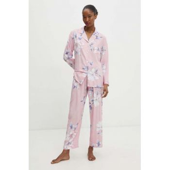 Answear Lab pijama femei, culoarea roz ieftine
