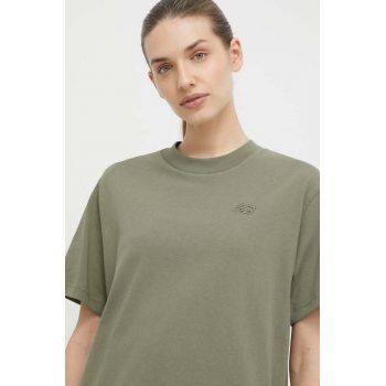 New Balance tricou din bumbac femei, culoarea verde