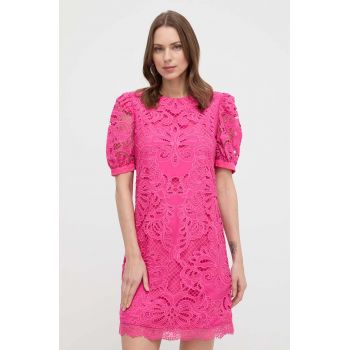 Silvian Heach rochie culoarea roz, mini, mulata